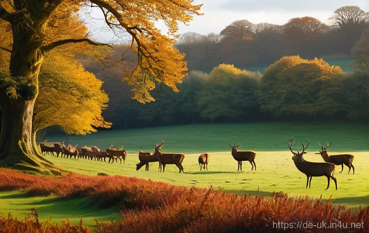 영국 공원 문화와 피크닉 - **Prompt 1: Classic British Park Picnic**
    A cheerful family of four (parents and two children, a...
