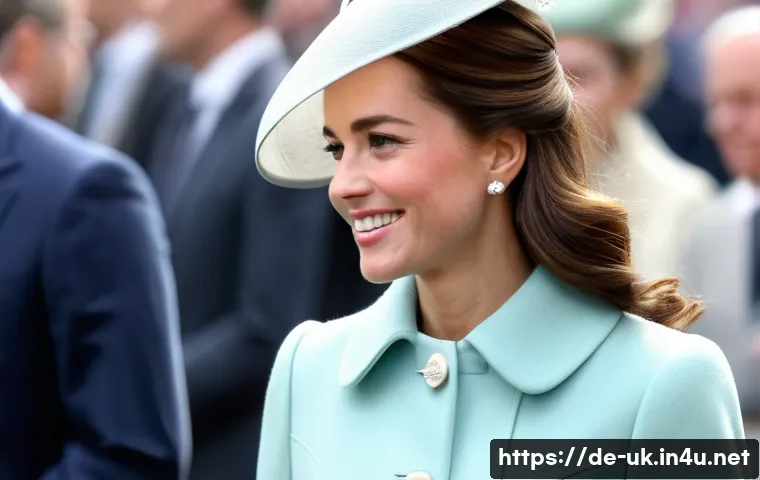 영국 왕실 예절과 규칙 - **Prompt:** A dignified female royal, reminiscent of Princess Catherine, elegantly engaging with the...